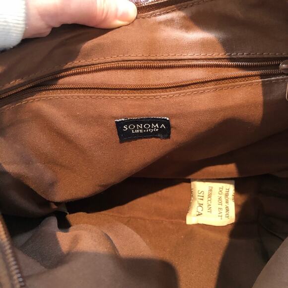 Sonoma Life Style Brown Leather Y2K Handbag - Picture 6 of 7